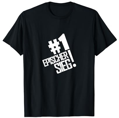 YO! Diese Klamotten Cool Outfit Teenager Gamer Gaming #1 Epischer Sieg T-Shirt Schwarz S Unisex-Jugendliche Halbarm Crew-Ausschnitt Klassische Passform Imported Baumwolle, Polyester