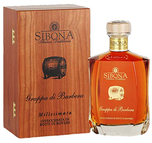 Sibona Decanter Grappa di BARBERA Millesimata 70 cl scatola legno