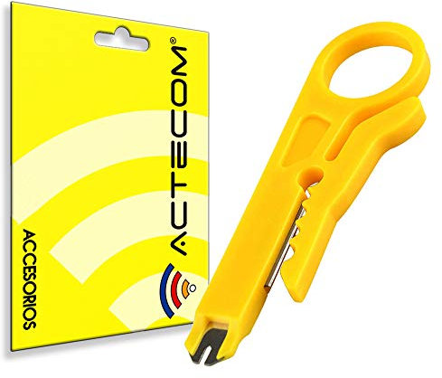 actecom Cable Cutter Herramienta IDC Red Amarillo Mini alicate Pelacables UTP para Cable de Bolsillo portátil