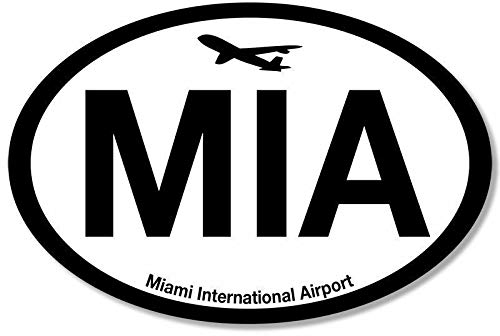 Sticker-Designs 10cm! Klebe-Folie Wetterfest Made-IN-Germany mia Miami international Airport UV&Waschanlagenfest Auto-Aufkleber Profi-Qualität! F2536