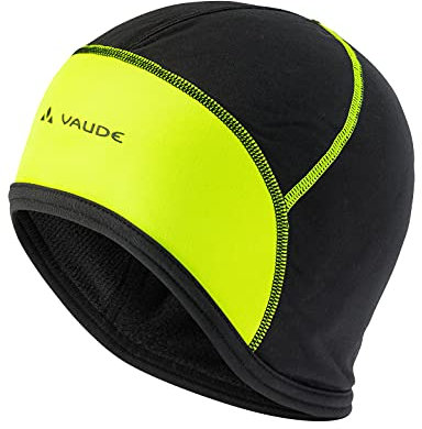 VAUDE Bike Cap | Warme Wintermütze - Winddicht & Atmungsaktiv | Wasserabweisend & Schnelltrocknend | Klimaneutral | Umweltfreundlich aus recycelten Materialien | Unterschiedliche Materialzonen