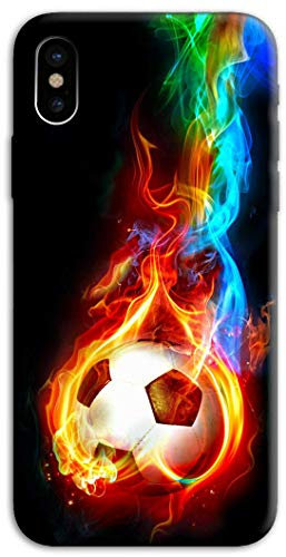 Mixroom - Cover Custodia Back case In TPU Silicone Morbido Per Apple iPhone X Fantasia Calcio E82