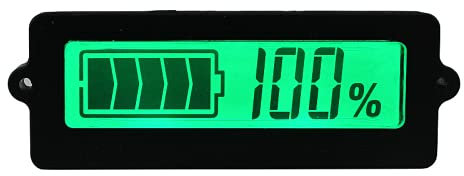 DollaTek LY6N 12V-96V Lead Acid Battery 3S-20S lithium battery Digital Battery Capacity Tester, Battery Indicator Percent Meter with LCD Display - Green backlight