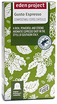 THE EDEN PROJECT 30 Italian Gusto Espresso Coffee Pods Compatible with Nespresso Original – Premium Arabica, Rainforest Alliance Certified, Climate Neutral, Home Compostable Capsules (3 x 10 Pack)