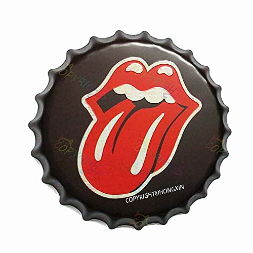 Hongxin Tapa de Botella de Cerveza de Aluminio Letrero de Metal Vintage decoración de Pared Barra de café decoración de Cerveza de Cueva para Hombres 12 Pulgadas A0714-3