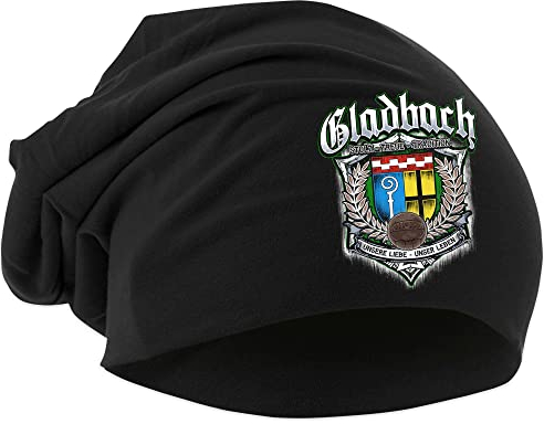 Uglyshirt87 Für Immer Gladbach Mütze | Strickmütze - Gladbach Beanie - Hut - Gladbach Logo - Hat - Stadt - City | Beanie Druck: Bunt