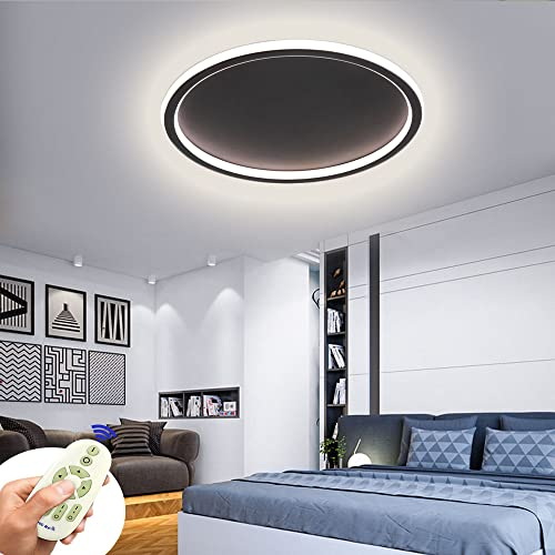 MIWOOHO LED Deckenleuchte 48W Dimmbar mit 2.4G Fernbedienung 4000LM LED Deckenlampe Wohnzimmerleuchte für Bad Schlafzimmer Kücke Hotel