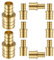 Lidertik PEX Fittings 3/4 auf 1/2 Reduzierstück PEX Adapter Messingkupplung 3/4 Zoll PEX F1807 auf 1/2 Zoll PEX F1807 Crimprohrverschraubung bleifreies Messing