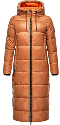 Navahoo Damen Warmer Winter Steppmantel mit Kapuze Schmuseengel Rusty Cinnamon Gr. XS