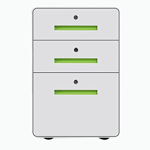 FIFOR Aktenschrank Mit 3 Schubladen, Unter-Pult-Schränke, Büro-Drucker-Rack-aktenschrank Abschließbar, Für Legal/Letter/A4 Ordner (Color : Stlye3, Size : 39 * 44 * 65cm)