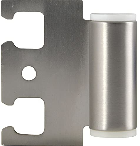 SIMONSWERK N.Z. 0 011107 0 04000 Türband-Rahmenteil V7800 WF für Ganzglastürbänder, Höhe: 38,5 mm, Band ø 15 mm für Holztüren, Edelstahl, Silber