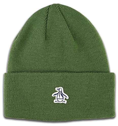Original Penguin Unisex-Beanie-Strickmütze für Erwachsene, mit Logo und Bündchen, Grün, Einheitsgre