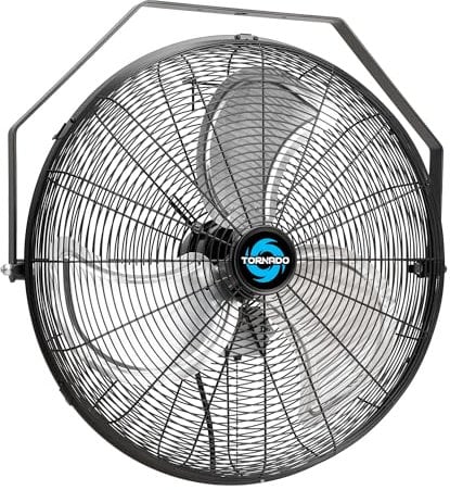 Tornado - 20 Inch High Velocity Industrial Wall Fan - 4750 CFM - 3 Speed - 6 FT Cord - Industrial, Commercial, Residential Use - UL Safety Listed