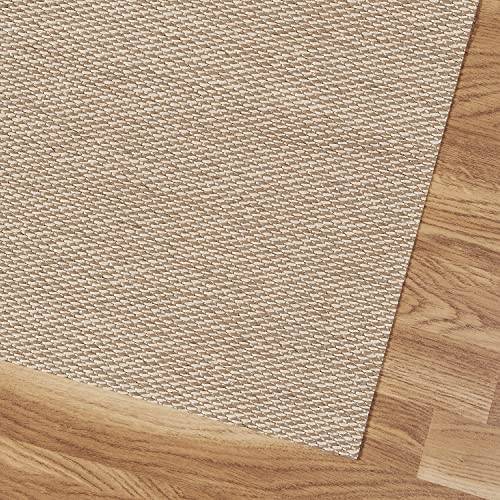 Estores Basic Alfombra Vinilica Salon Premium Alfombras de habitación Comedor baño Cocina Lavable Antideslizante y Resistente para Interior y Exterior Beige Lisa 80x150 cm