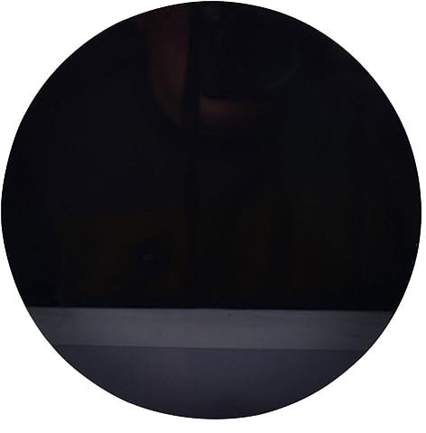 COHEALI Schwarzer Obsidian-Spiegel – Runder Teller Feng Shui Spiegel Home Desk Decor Wahrsagerei Meditation Heilung Scrying Spiegel