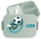 Kinder Bento Box Midi Lunchbox für Mepal Bentobox - Fußball Fußballfan Schuss Soccer - 900 ml - Sage Grün - personalisierte einschulung geschenke brotdose fussball fußballfans name