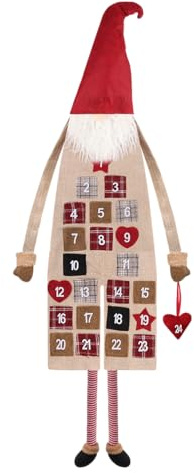 Weihnachtsmann Adventskalender, 24 Tage Countdown-Kalender mit Taschen DIY, Adventskalender Selber Befüllen weihnachtskalender kinder, (Khaki)