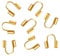 100 Pcs Brass Wire Protector - 18K Gold Plated Brass Metal Wire Protectors for Jewelry Making, U Shape Wire Guardian Loops for Earring Necklace Bracelet Making