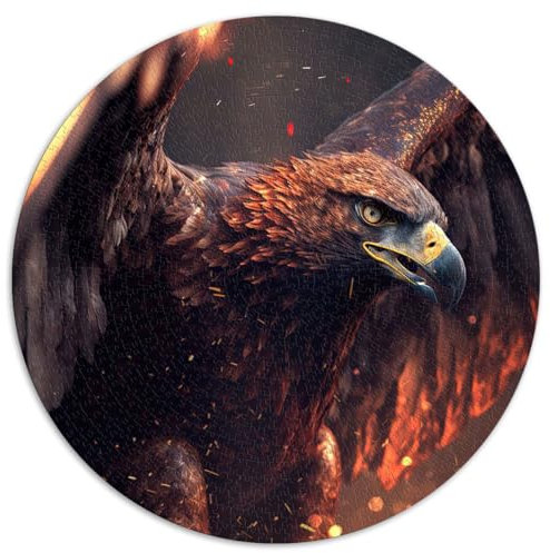 Funny Jigsaw Puzzles Eagle Jigsaw Puzzle for Adults Premium Cardboard Precise Interlocking Family Puzzles for Kids Puzzle Hands-on Game-Family Decoration 67.5x67.5cm