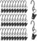 30 Stück Vorhang Clips mit S Haken Gardinenklammern, Metall Hängende Vorhang Clips für Aufhängen von Vorhängen, Duschvorhang, Fotos, Papier Bürobedarf, Home oder Festival Dekoration (Schwarz)