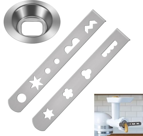 Spritzgebäckvorsatz gebäckvorsatz Spritzgebäckvorsatz Zubehör Für Fleischwolf, 3 Stück Gebäckvorsatz Edelstahl 9 Verschiedene Formen für Edelstahl-Düse Kekszubehör für MUM4/MUM5