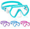 Taucherbrille Kinder,Schwimmbrille mit Nasenschutz für Jungen Mädchen,180° Schnorchelmaske mit Ohrstöpsel,Anti-Leck Tauchmaske Kinder für 4-12 Jahre - Wassergrün
