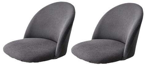 tuwiwol 2 Stück Hochzeits Wohnzimmer Stuhlbezug verleihen einem besonderen Tag Eleganz. Polyester Entenschnabel Stuhlbezug, Stretch Stuhlbezug, Dunkelgrau