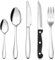 HaWare 30 Piece Cutlery Set, 24 Pcs Stainless Steel Flatware with 6 Pcs Steak Knives, Elegant Forks Spoons Knives Silverware, Service for 6, Mirror Polished, Dishwasher Safe