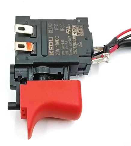 HOHOVYVY Akkuschrauber Auslöserschalter, Schalter Für Elektrische Bohrmaschine, 2607202330 Ladegerät Bohrer Power Werkzeug Zubehör Für Bosch GSB180-LI GSR18V-190 GSR180-LI