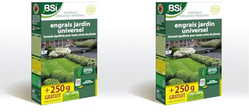 BSI - Engrais Universel pour Bio Jardin - Formule Équilibrée pour Toutes Sortes de Plantes - 12,5 m², Vert (Lot de 2)
