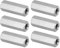 PATIKIL M4 x 0.7-Pitch Dado Esagonale Lungo Acciaio Inossidabile 304, 6pz 20mm/ 0.8 L Dadi di Accoppiamento Dado a Barra Lunga Intera Connettore per Barra Filettata, Tono Argento
