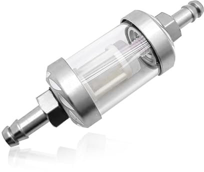 CPJJ 1 Piezas Filtro Gasolina Moto, Filtros Combustible, filtro de aluminio resistente al calor para conexiones de moto con un diámetro exterior
