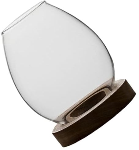 Amosfun Glass Candle Holder Windproof Candle Base for Home Decor Accessories Classic Style Tabletop Candlestick for Wedding Day