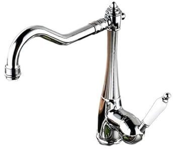 MRKU Küchenspüle Mischbatterie Ganzkupfer Antike Gemüsespüle Wasserhahn Unter Der Theke Becken Küche Heiß Und Kalt Wasserhahn Gebürstet