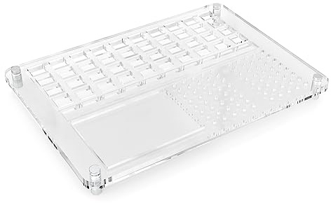 RUNJRX 40 Keyboard Switches Acrylic Lube Station for Custom Mechanical Keyboard Switches (Transparent)