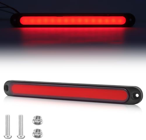 Biqiure 1PC Troisième Feu Stop Auto Rouge,3ème Feu Stop 12V Feu Arrière de Freinage Lampe 2 Modes Clignotant Stroboscope & Lumière Constante Pour Voitures VUS Camions