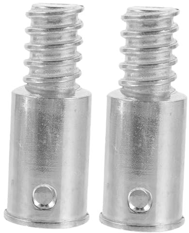 Healeved 2pcs Threaded Connector Metal Handle Tips Broom Extension Pole Adapter Tips American Thread for Broom Handles Baseboard Cleaning Tool