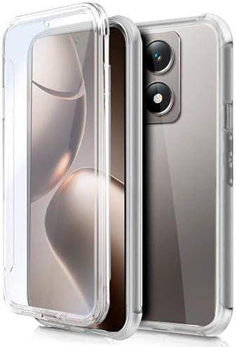 Cool 3D-Silikonhülle für Xiaomi 14T Pro, transparent vorne und hinten
