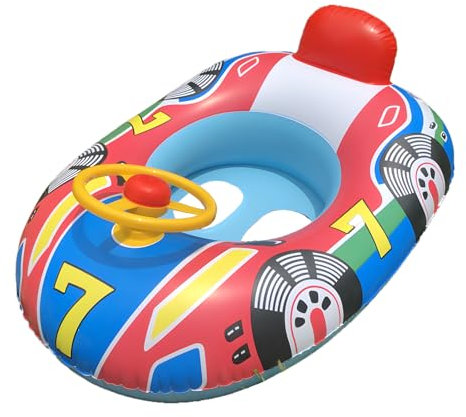 JYJLLM premium baby pool float canopy - inflatable baby seat & swim ring for toddlers 6-18 months, safe & comfy pool floats for kids, perfect for baby swimming & summer fun (blue)