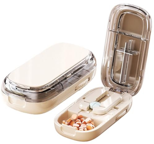 Tablet Splitter for Pills, Small Pill Split TER with Dispenser, Pill Splitter for Small Tablets, P Ill Splitt er for Tablets, Medicine Cutter, Pill Cutter for S mall or Large P ills