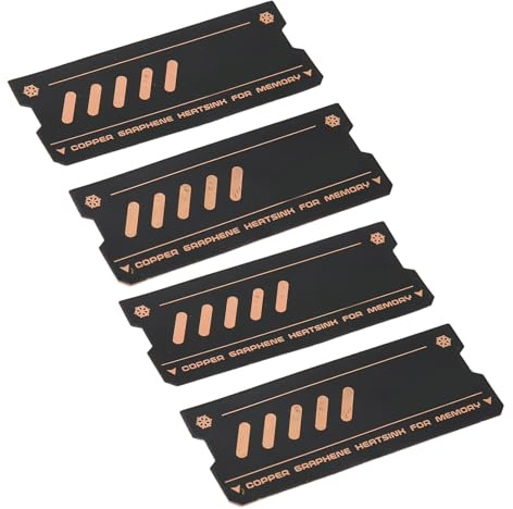 YUEHISY 4 Pcs Laptop Memory Heatsink, Copper Graphene Rapid Cooling Cooler, for DDR4 DDR5 SODIMM RAM