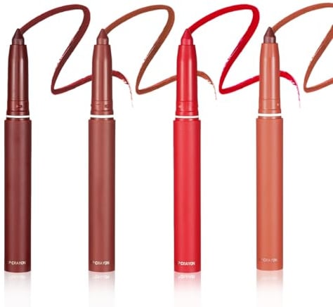 4 Stück Lip Tint Marker Matt,Wasserfest Lipliner,4 Farben Lip Stain Konturenstift,Hohe Farbabgabe,Langanhaltende Farbe,Wischfest,Präzise Konturierung Der Lippenform
