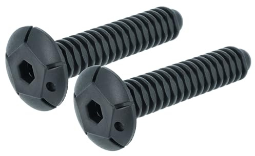 vhbw 2x Stellfuß Ersatz für Gorenje 793476 für Geschirrspüler | 11 cm Standfuß, Schwarz
