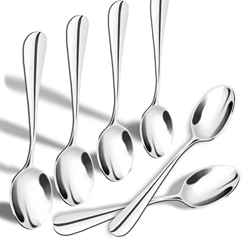 SONGZIMING Demitasse Espresso Spoons, Mini Coffee Spoon, 4.9 Inch Stainless Steel Small Spoons for Dessert, Tea,Set of 6
