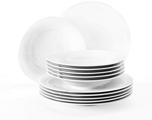 Seltmann Weiden 001.736894 Tafelservice 12-teilig Trio weiß, 32.3 x 32.3 x 23.5 cm