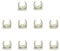 Sinmova 10PCS 20mm U Type Pipe Clamps Tubing Clips Conduit Fittings White