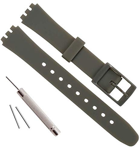 Uhrenarmband, 12 mm, wasserfest, Silikon, Gummi, für Swatch, 12 mm, Orange