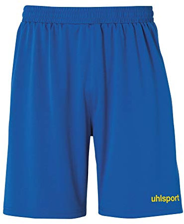 uhlsport Herren Hosen Center Basic Shorts OHNE Innenslip, azurblau/limonengelb, S, 100334227