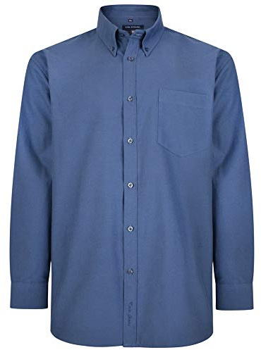 Kam Big & Tall Dark Oxford Long Sleeve Shirt - Men's