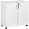 Vinsetto Archivador con Puertas y estantes con Cerradura, Armario de Almacenamiento de 2 Niveles con Cerradura con 2 Llaves para Oficina en casa, 80 x 40 x 80 cm, Color Blanco